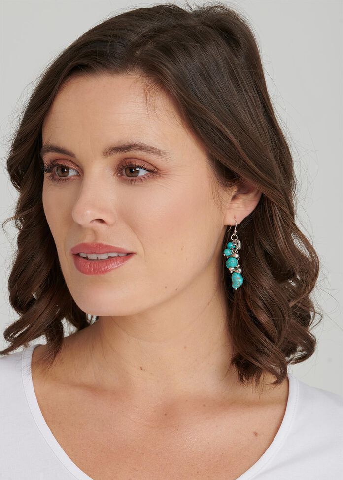 Azure Cluster Earrings, , hi-res