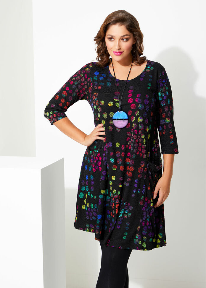 Spot On Jacquard Dress, , hi-res