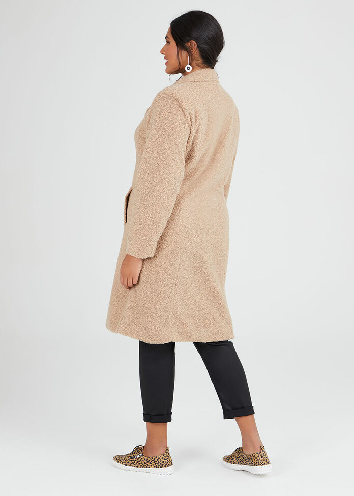 Teddy Boucle Coat, , hi-res