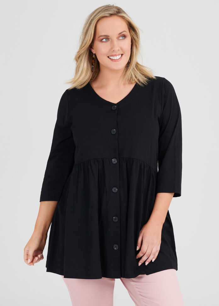 Organic Button Tunic, , hi-res