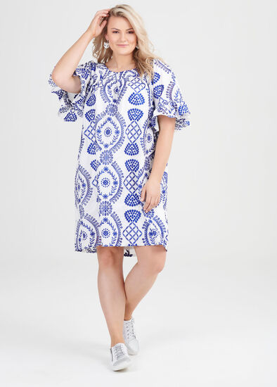 Plus Size Cotton Broderie Dress