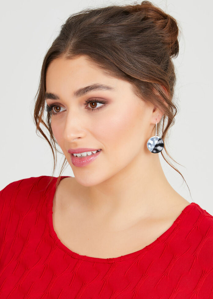 Dipped Disc Earrings, , hi-res