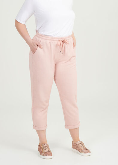 Plus Size Textured Rib Jogger