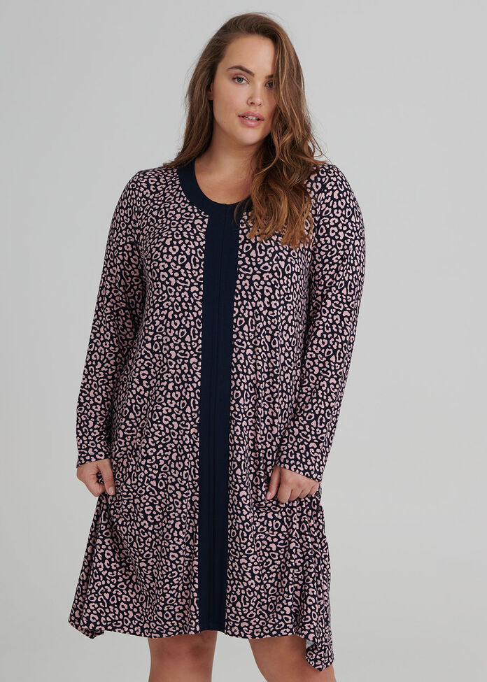 Leopard Bamboo Nightie, , hi-res