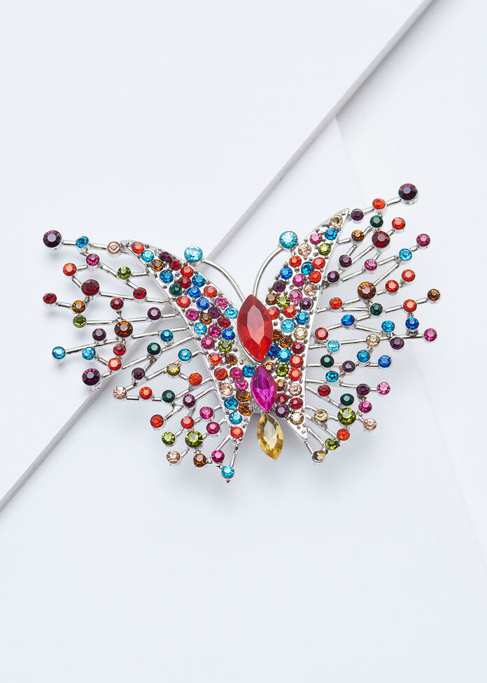 Bright Butterfly Brooch, , hi-res