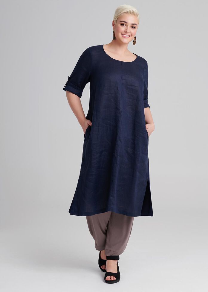 Montagu Linen Dress, , hi-res