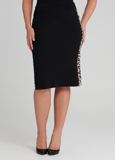 Plus Size Jaguar Ponte Skirt