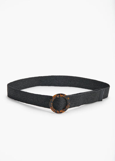 Black Textured Belt