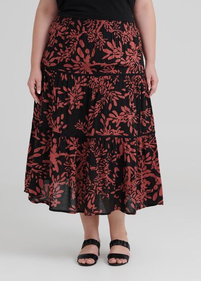 Plus Size Valley Of Flowers Skirt