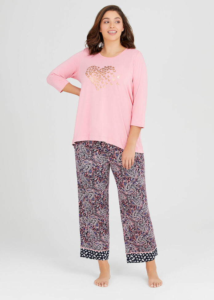 Bamboo Butterflies Pyjama Top, , hi-res