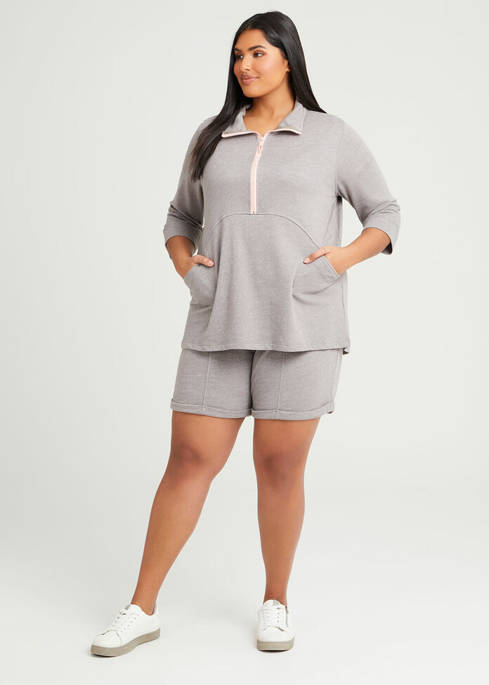 Cotton Relax Zip Top, , hi-res