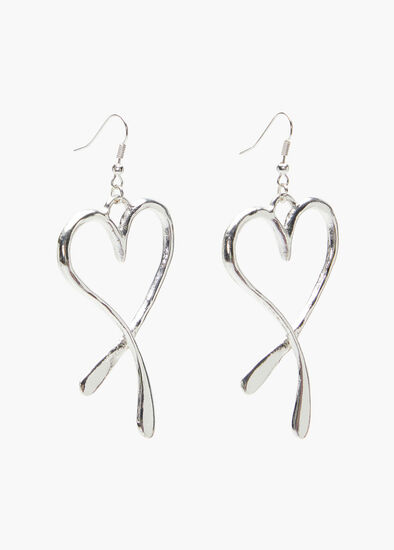 Silver Heart Earrings