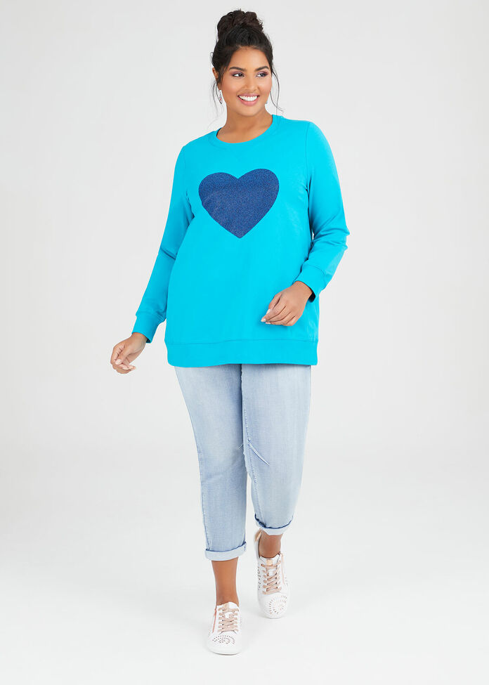 Organic Love Heart Sweat, , hi-res