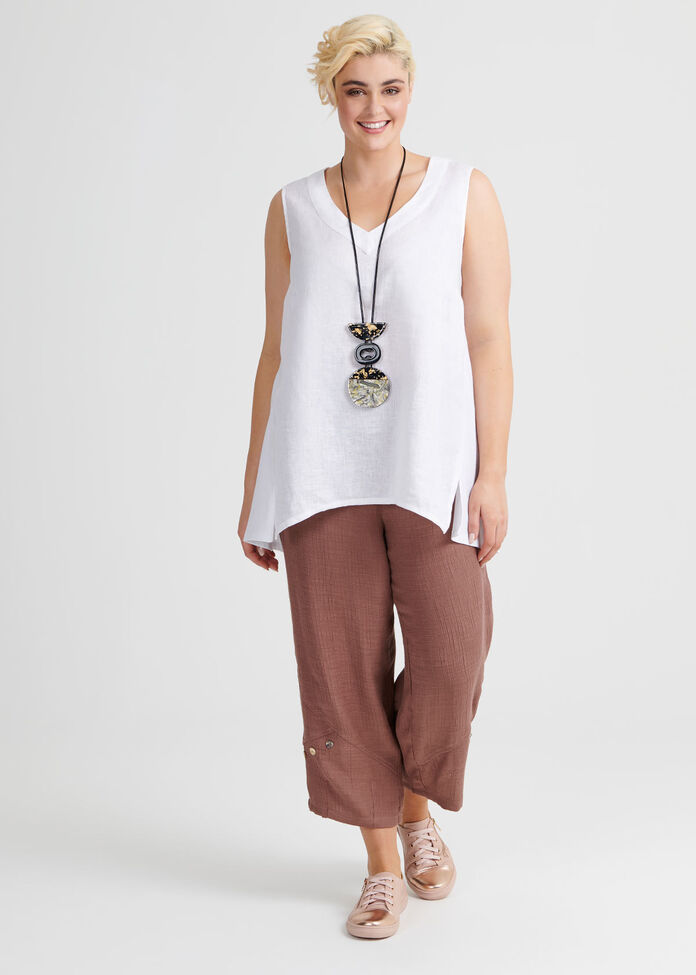 Lydia Linen Tank, , hi-res