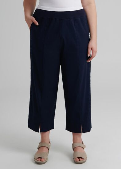 Plus Size Linen Oasis Crop Pant