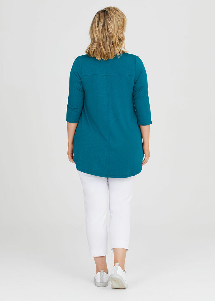 Bamboo Base 3/4 Sleeve Top, , hi-res