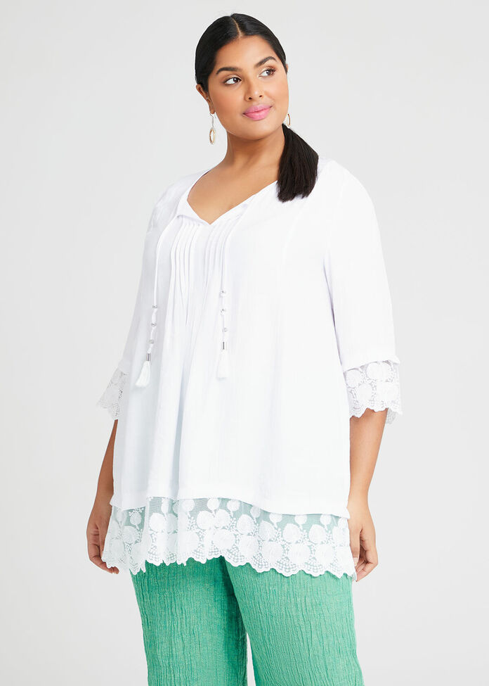 Danica Natural Pintuck Tunic, , hi-res