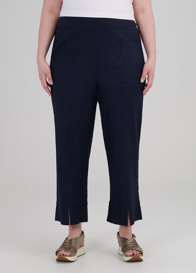 Plus Size Tall Linen Oasis Crop Pant