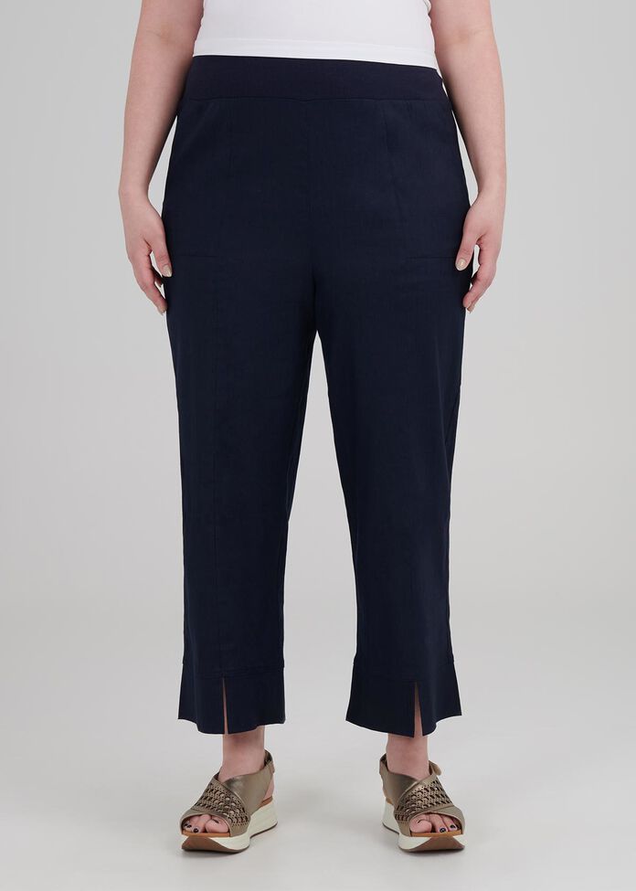 Tall Linen Oasis Crop Pant, , hi-res