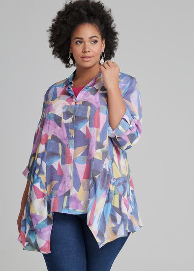 Plus Size Kaleidoscope Shirt