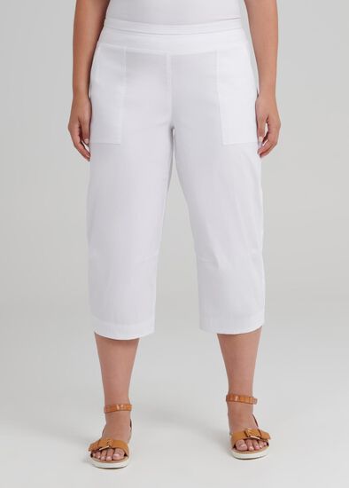 Plus Size Tencel Trapeze Dart Crop Pant