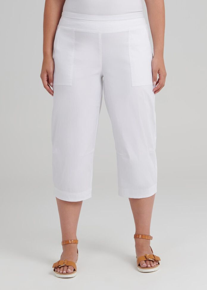 Tencel Trapeze Dart Crop Pant, , hi-res