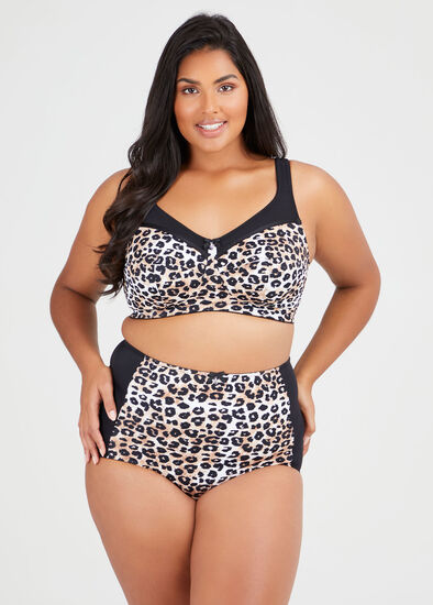 Plus Size Wirefree Animal Print Bra