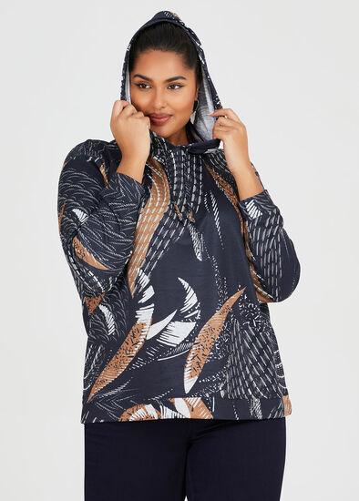 Plus Size Cosy Abstract Hoodie