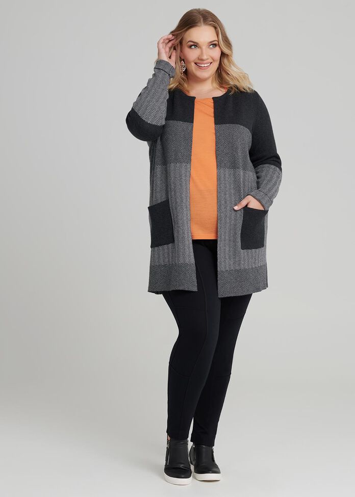 Textured Mix Cardi, , hi-res