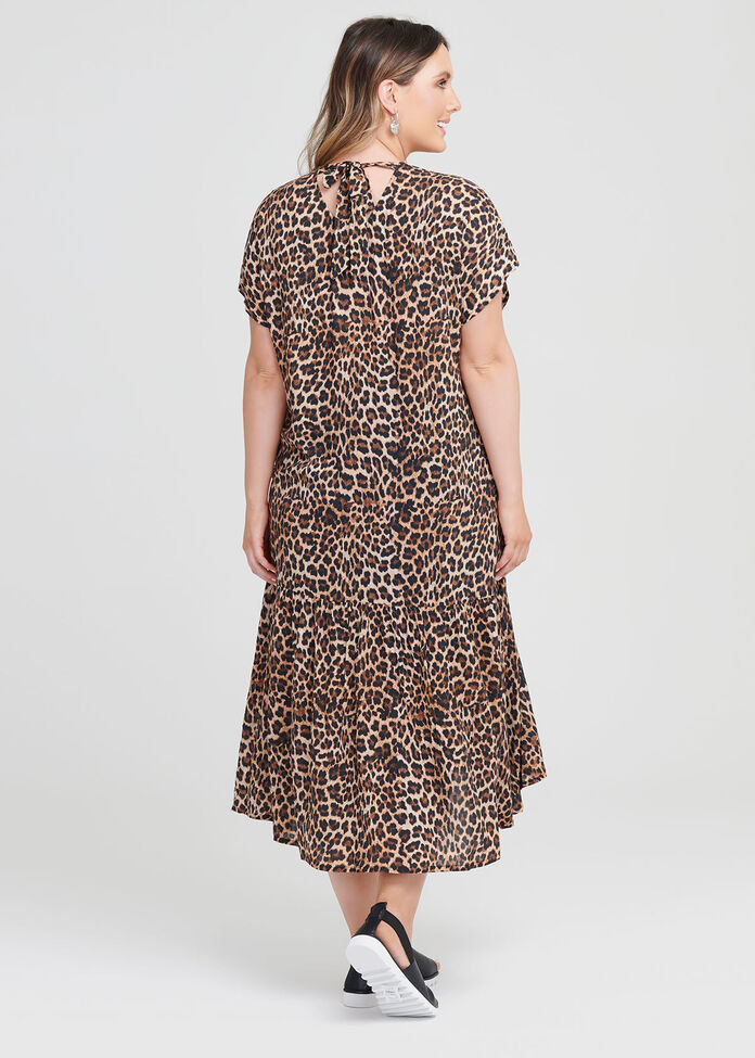 Natural Leopard Dress, , hi-res