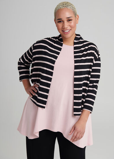 Plus Size Stripey Days Cardi