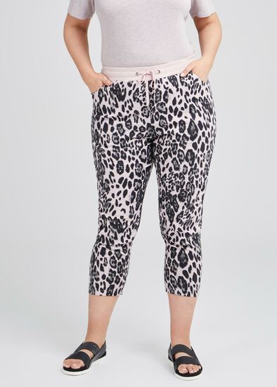 Plus Size Leo Stretch Linen Crop Pant