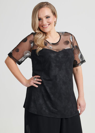 Plus Size Evie Embroidered Knit Top