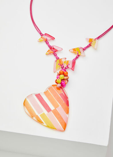 Heart Stripe Necklace