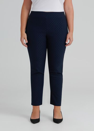 Plus Size Embossed Court Pant