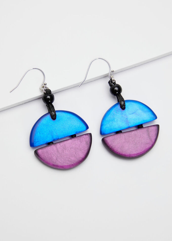 Two Tone Resin Earring, , hi-res