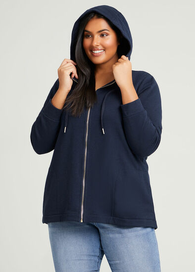 Plus Size Cotton Weekender Zip Hoodie