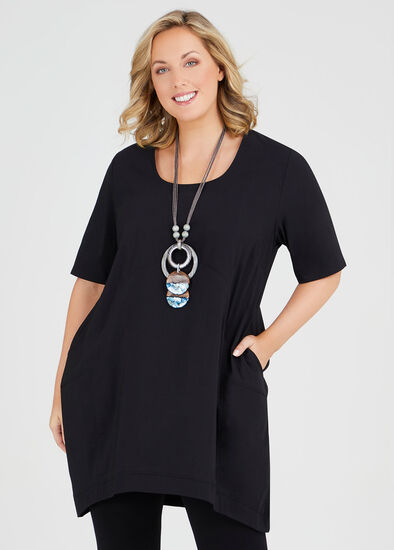 Plus Size Tencel Trapeze Tunic