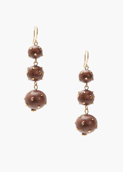 Crystal Wood Earrings