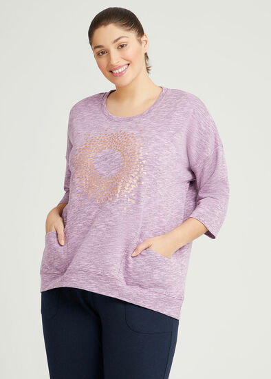 Plus Size Cotton Oracle Foil Top