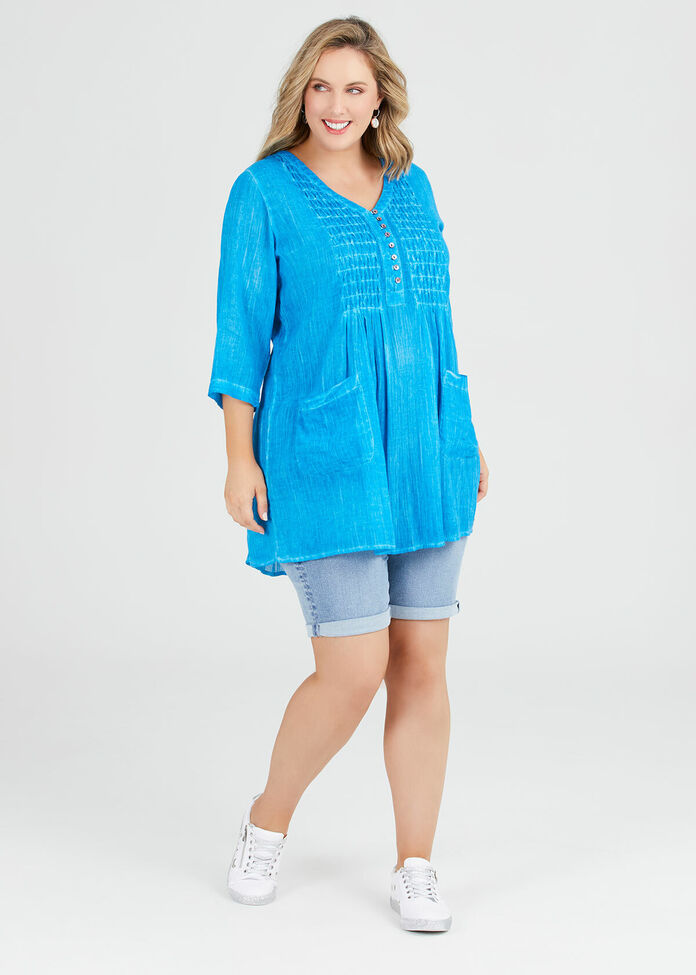 Cotton Pigment Tunic, , hi-res