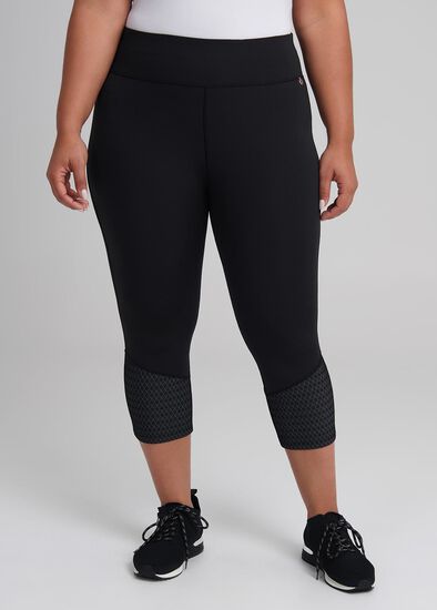 Plus Size Textured Active Legging