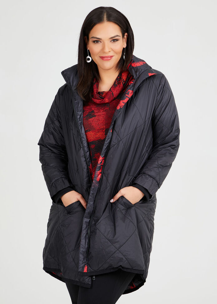 Rouge Noir Puffer Coat, , hi-res