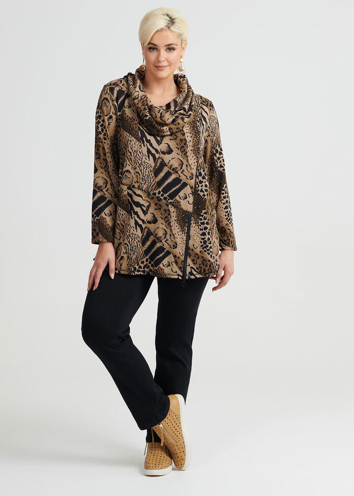 Animal Hues Cowl Top, , hi-res