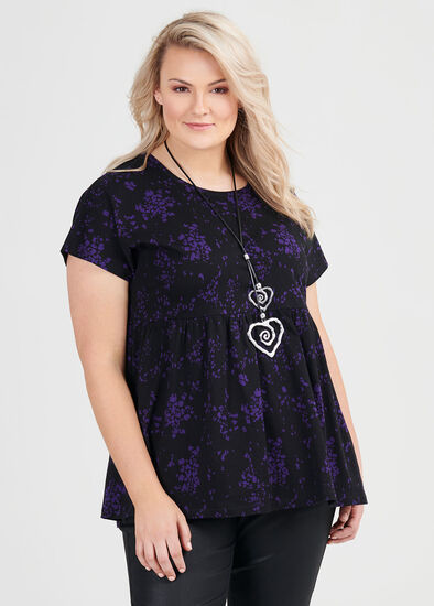 Plus Size Organic Ditsy Cluster Top