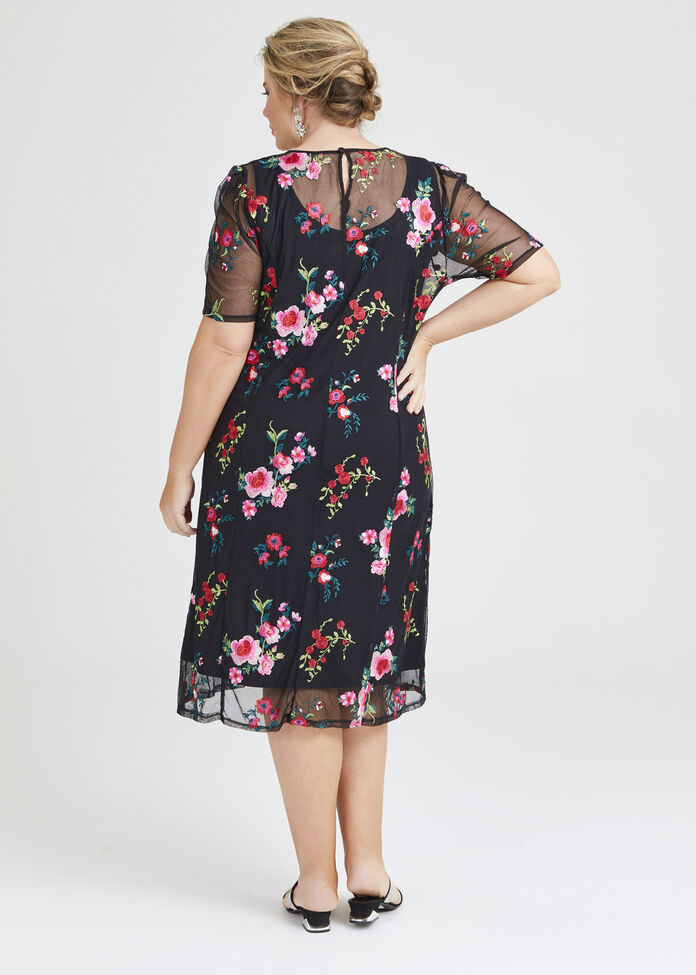 Kalah Embroidered Midi Dress, , hi-res