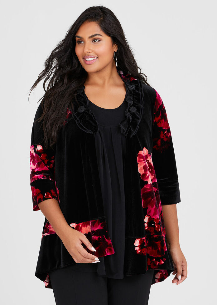 Midnight Rose Cardigan, , hi-res