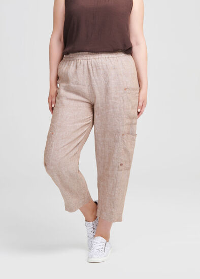 Plus Size Linen Safari Pant