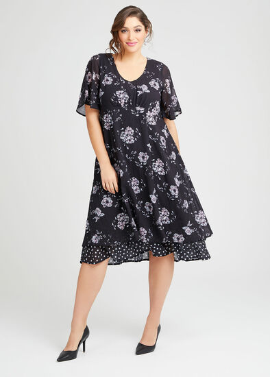 Plus Size Audrey Floral Midi Dress