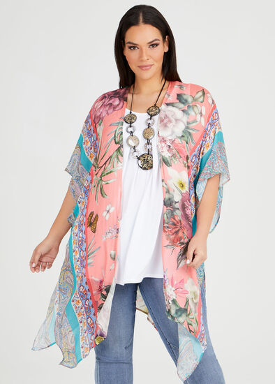 Floral Mix Print Cape